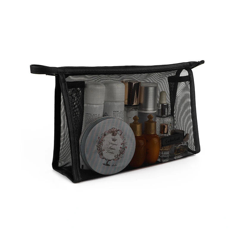 Makeup Brush Travel Bag Portable and Simple Makeup Storage Bag Mesh Design Large Capacity Storage Pen Bag