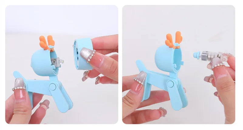 Mini LED Night Light Cute Cartoon Desk Lamp Puppy Deer Desktop Ornament Bedroom Table Lights Children Holiday Gifts