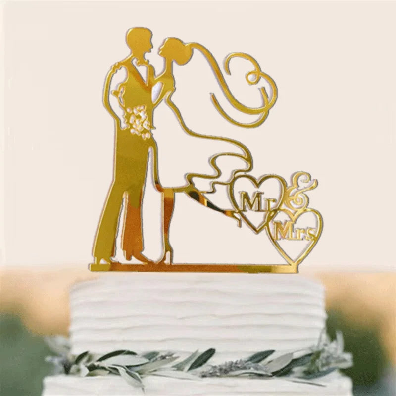 Wedding & Engagement  Birthday Cake Topper ,   Bride & Groom  Boy & Girl   Party  Anniversary