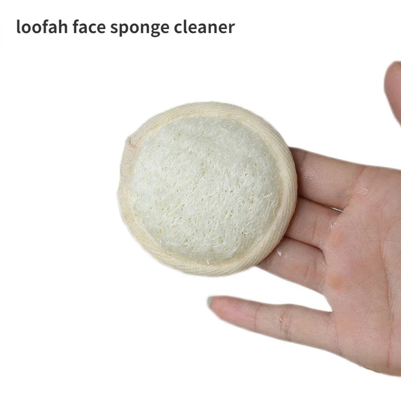 Natural Loofah Body Bath Brush - Reusable Exfoliating Scrubber with Soft Bristles Loofah Sponge for Face And Body Cleaning
