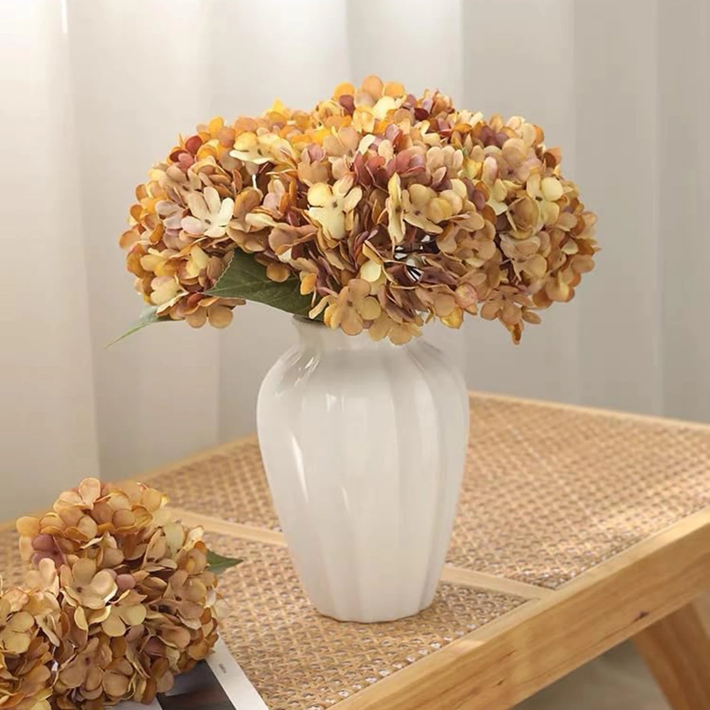 Artificial Hydrangea silk Flowers Home Room vases table Accessories Wedding wall Diy gift box Bridal Bouquet Holiday Party Decor