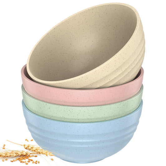 4Pcs Cereal Bowl Set Unbreakable Bowl Kitchen Outdoors Camping