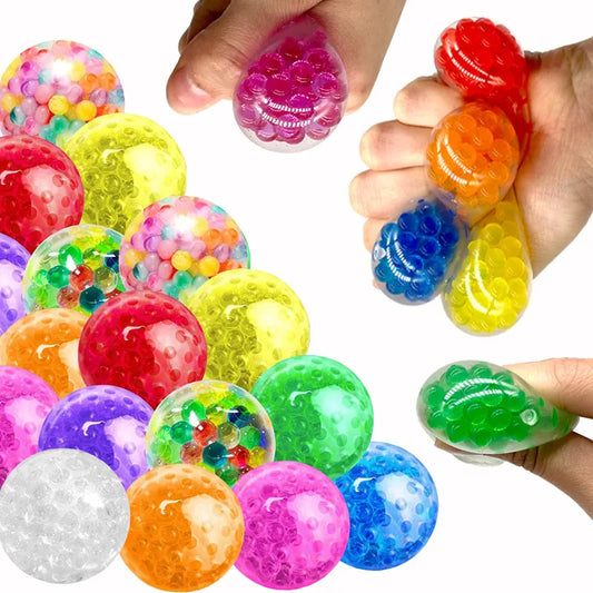 5/10/20pcs 3.5cm Squeeze Ball Soft Rubber Grape Ball Stress Relief Sensory Toy Kids Party Favors Pinata Filler Christmas Gift