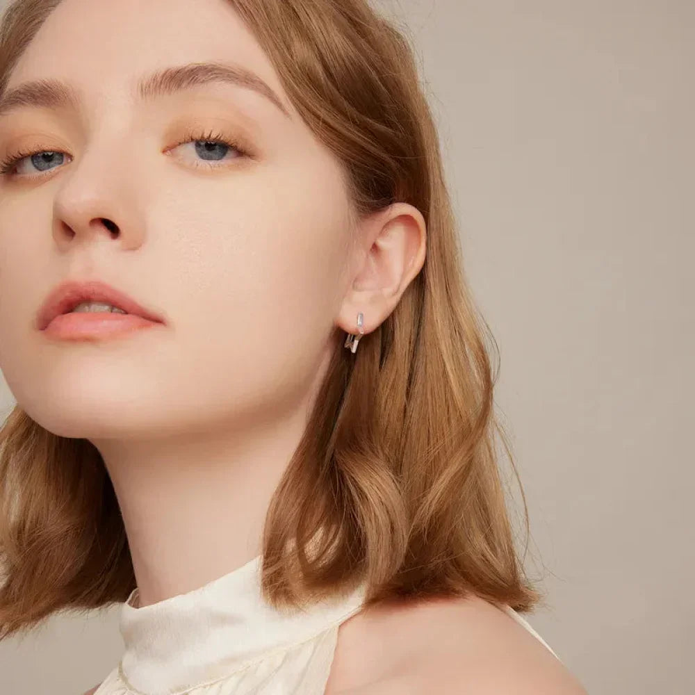 925 Sterling Silver Starlike Earrings - Minimalist Star Shape Ear Buckle for Women - Fashion jewelry SCE1136