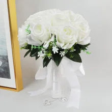 Wedding Romantic Bouquet Love Crystal pendant Hand Bouquet Bride for Wedding Decoration Valentine's Day Confession Party Church