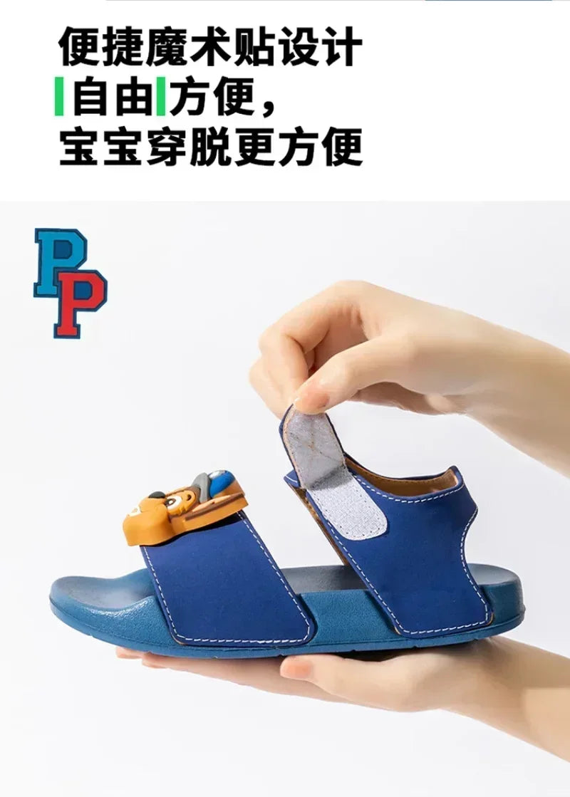 PAW PATROLs Anime Cartoon Sandals Outdoor Comfortable Non-slip Breathable Sandals Heel Strap Shoes for Boys and Girls Gift Toy