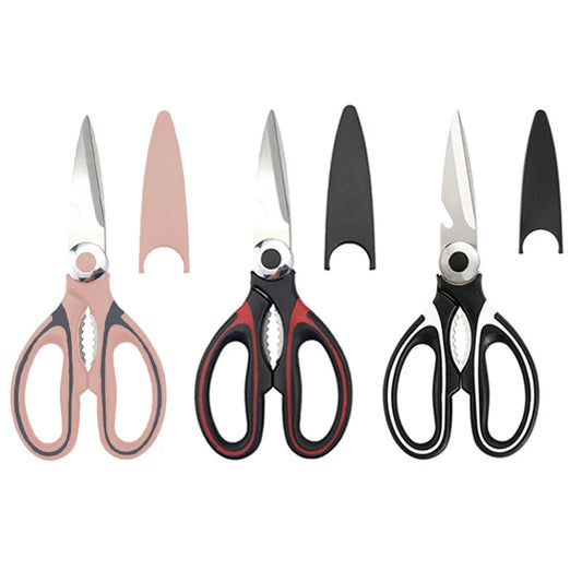 Kitchen Scissors Chicken Bone Scissors with Cover Stainless Steel