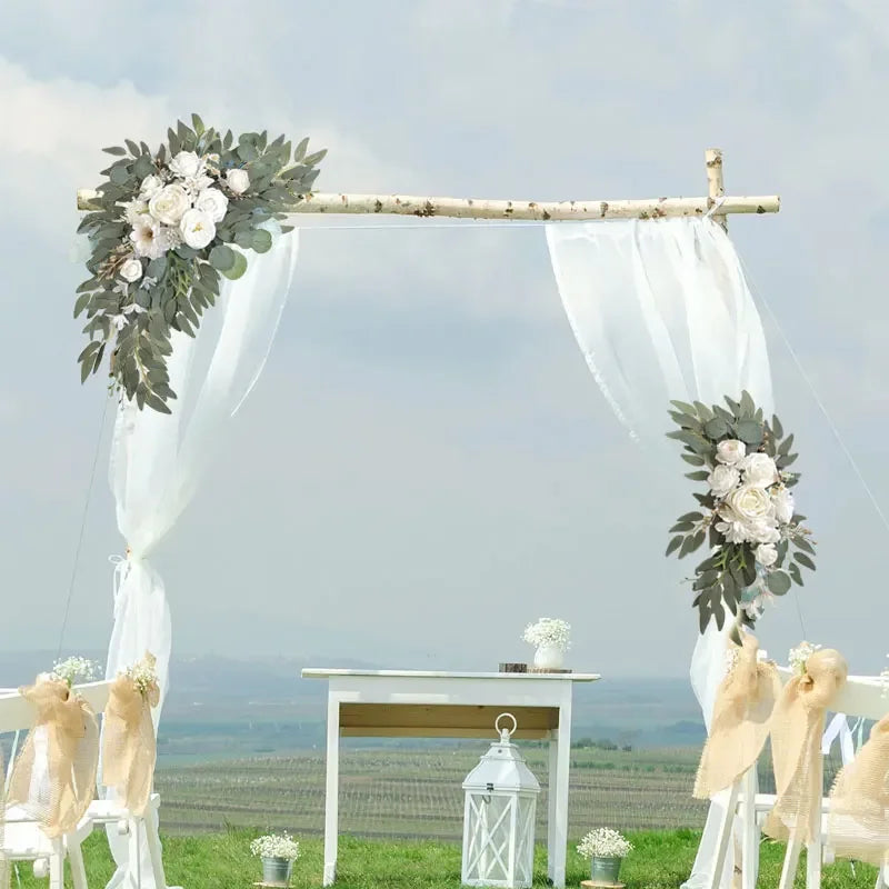 Artificial Flowers for Wedding Welcome Signs Floral Decoration Wedding Reception Ceremony Signs Wedding Arch Arrangement