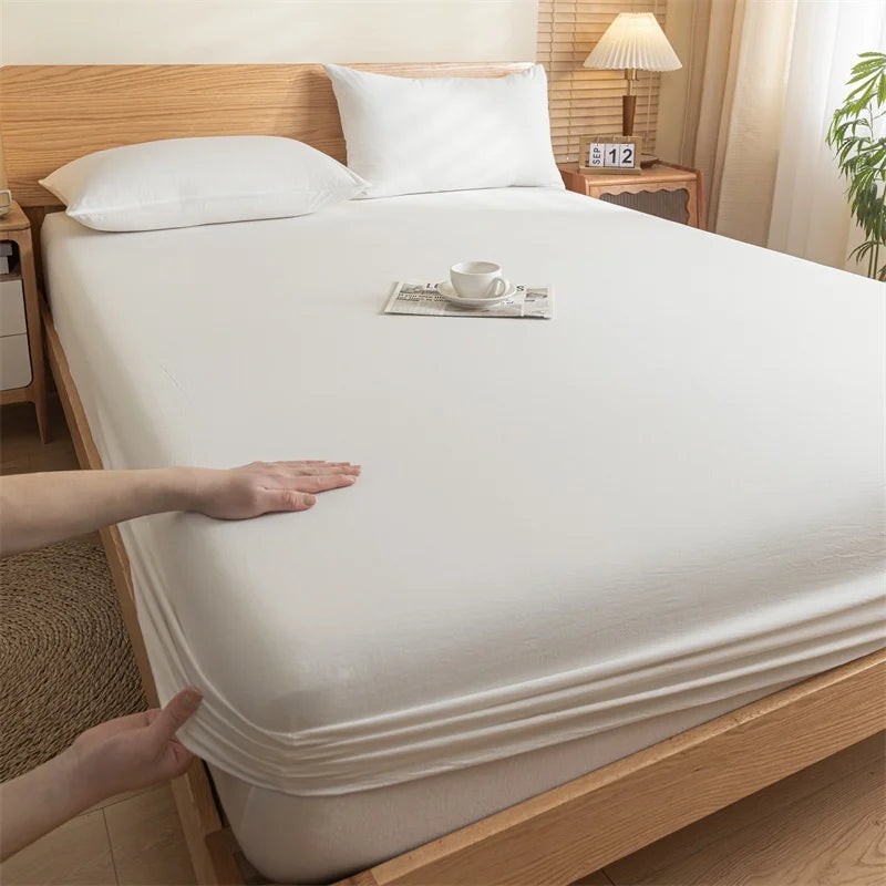 Pure Cotton Fitted Bed Sheets Cover Single Piece Cotton Bed Bed Sheets Dust Cover All-Inclusive Mattress Protector Cover 2025 New Model Universal for All Seasons