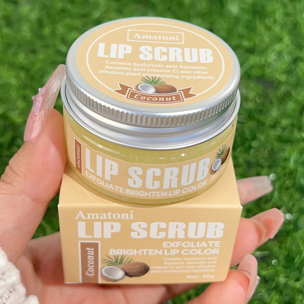 Dual Effect Lips Scrub Mask Fruit Flavor Lip Scrub Moisturizing Nourishing Exfoliating Dead Skin Makeup Reduce Lips Fine Lines