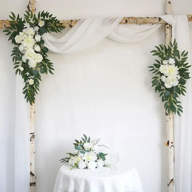 Artificial Flowers for Wedding Welcome Signs Floral Decoration Wedding Reception Ceremony Signs Wedding Arch Arrangement