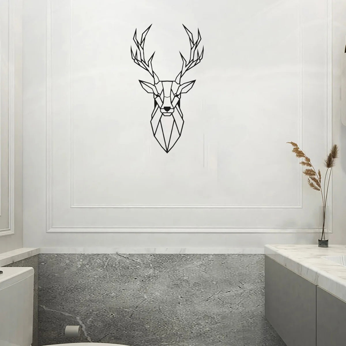 Deer head animal metal wall decorations iron wall sculpture home hanging decorations for living room office