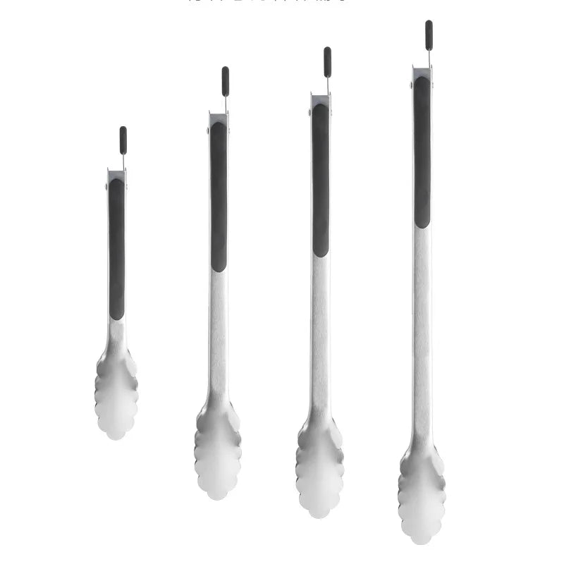 9/12/14/16 Inch Bbq Tongs Non-Slip Handle Stainless Steel