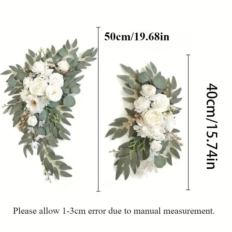 Artificial Flowers for Wedding Welcome Signs Floral Decoration Wedding Reception Ceremony Signs Wedding Arch Arrangement