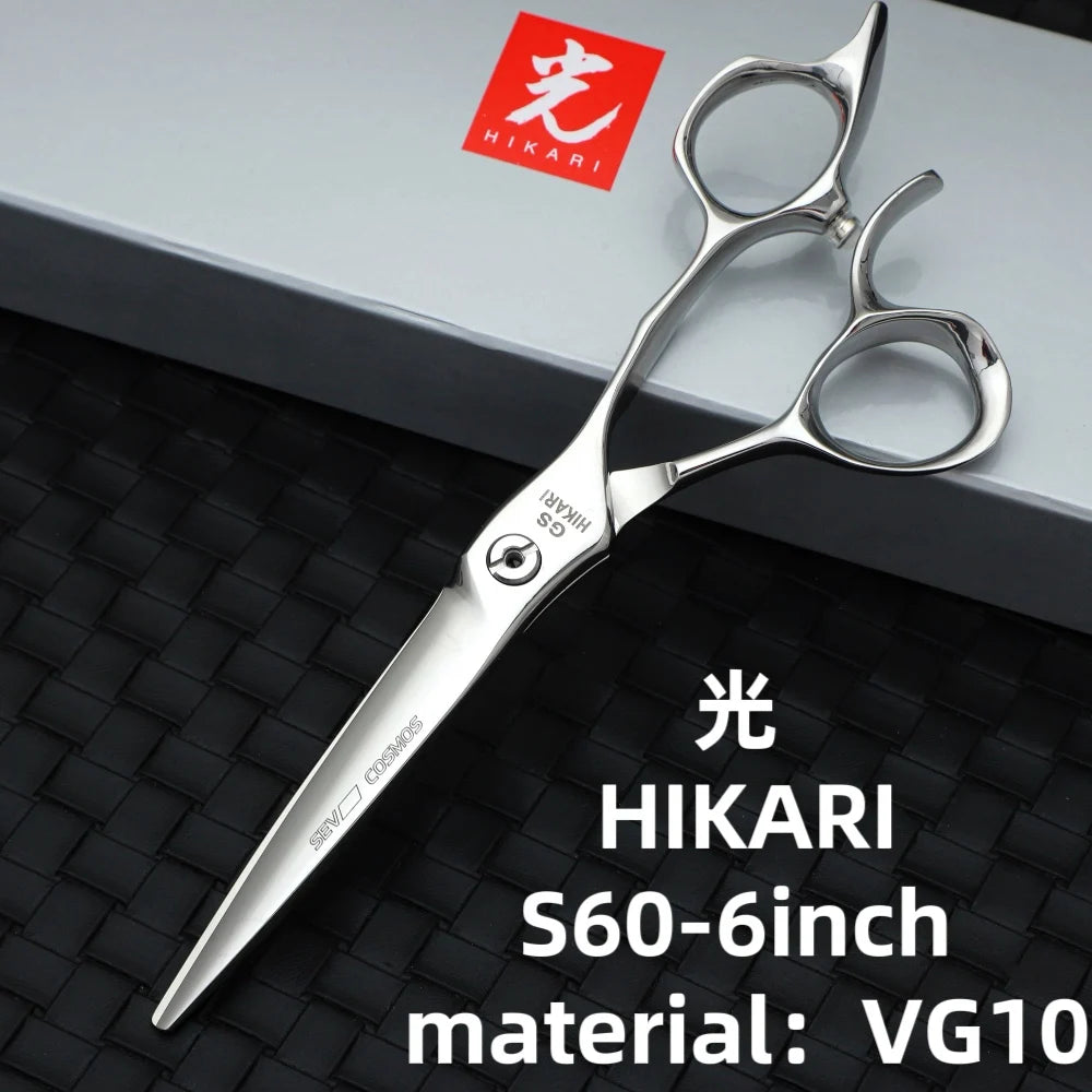 Japan Imported HIKARI Professional Barber Scissors Light Cut 6.3 Inches 172 Molybdenum Steel Structure Hair Stylist Special