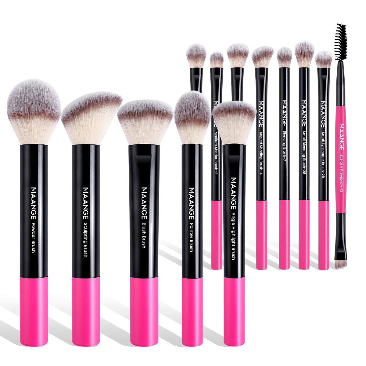 MAANGE 13PCS Makeup Brush Set Foundation Concealer Powder Eyeshadow Blush Brush Kabuki Blending Cosmetic Beauty Tool for Face