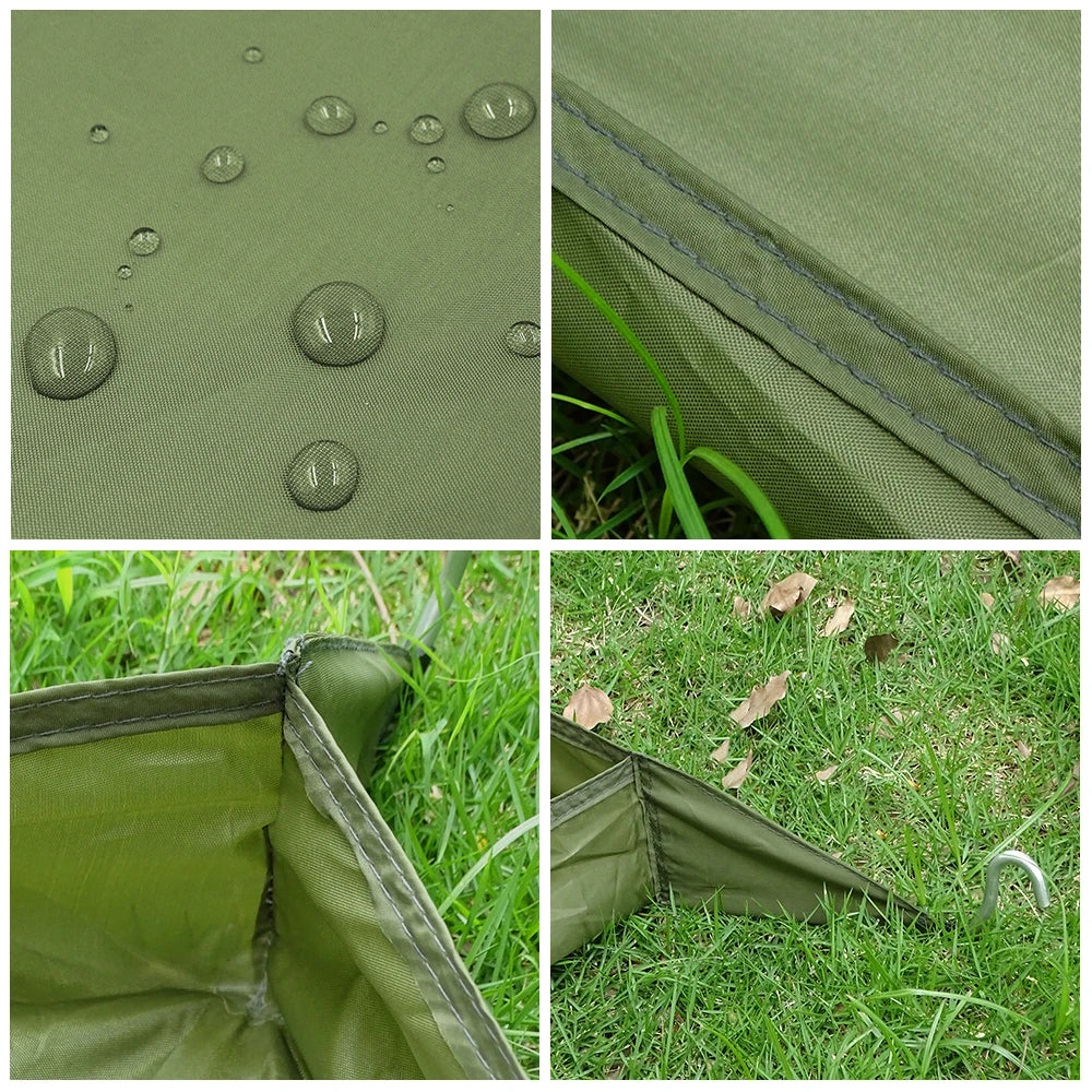 Ultralight Tent Footprint Bathtub 3D Picnic Mat Outdoor Camping Waterproof Ground Sheet 2.1x1.2