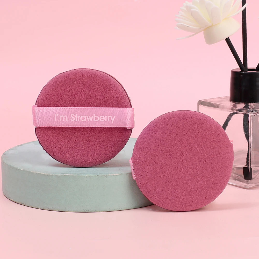 20pcs Strawberry Cosmetic Sponge Puff Double Side Soft Beauty Makeup Air Cushion Puffs Dry and Wet Use BB Cream Cosmetics Tools