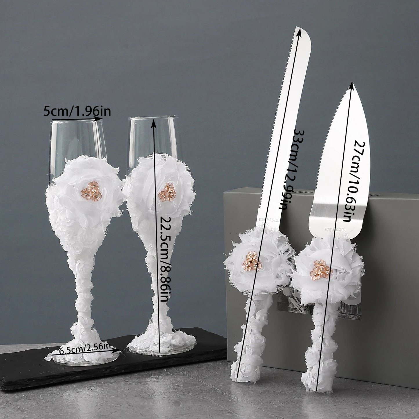 Western-style wedding ceremony goblet bride and groom love witness gift wine glass tableware four-piece suit