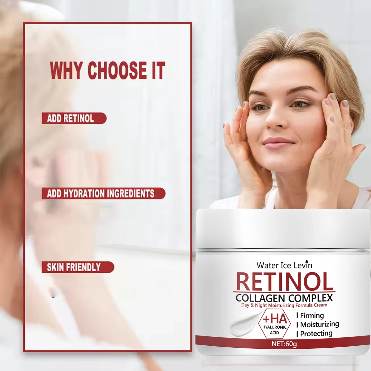 Retinol Cream Promotes Skin Elasticity and Luster Nourishing Nourishing and Locking Moisture to Improve Skin Texture