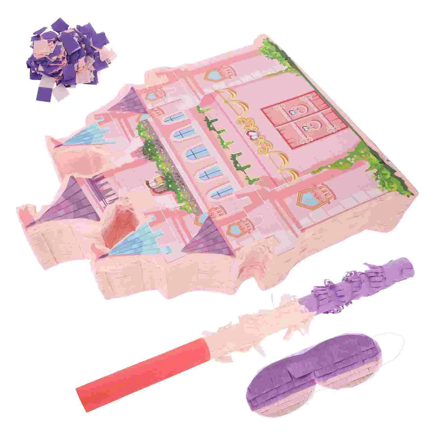 2Pcs Princess Castle Pinata Dreamy Party Decoration Candy Game Toy Holder Hanging Kids Birthday Wedding Party Decorative Item
