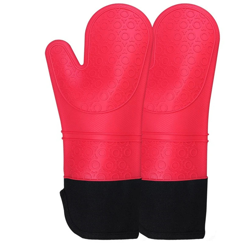 1pc Insulated Oven Gloves Silicone Heat-proof Gloves Oven Mitts Microwave Oven Baking Tools Household Kitchen Bar Bakeware