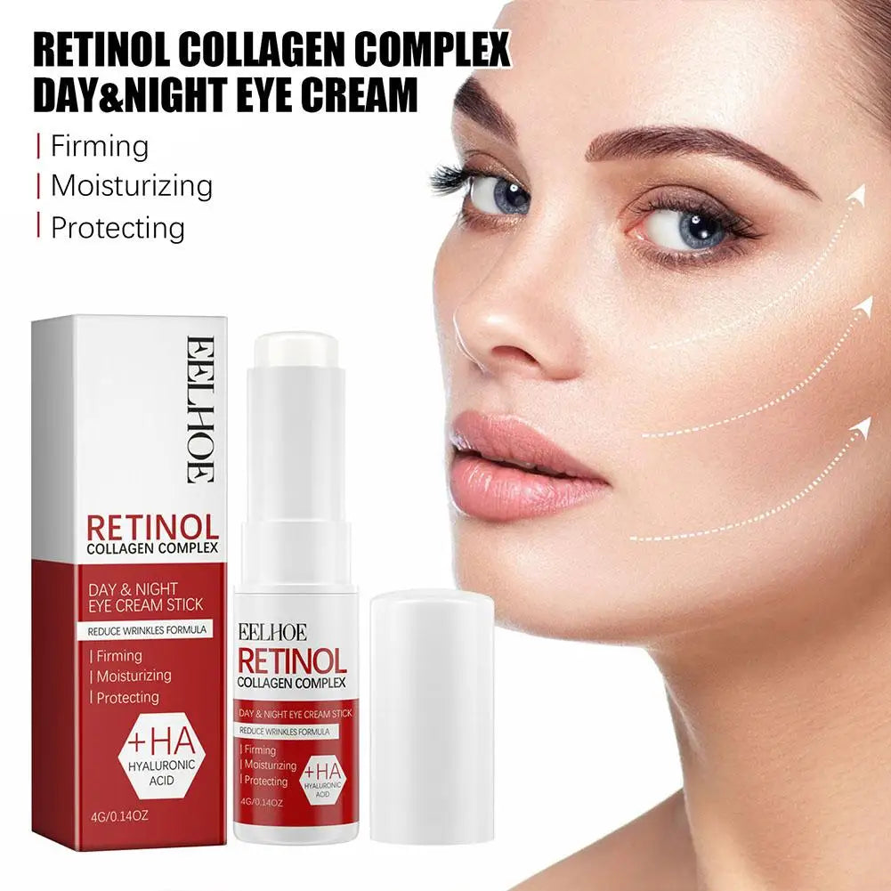 Retinol Eye Cream Stick Repair Dry Rough Eye Hydration Moisturizing Brightening Anti Aging Reduce Fine Line Anti Wrinkle Eye Car