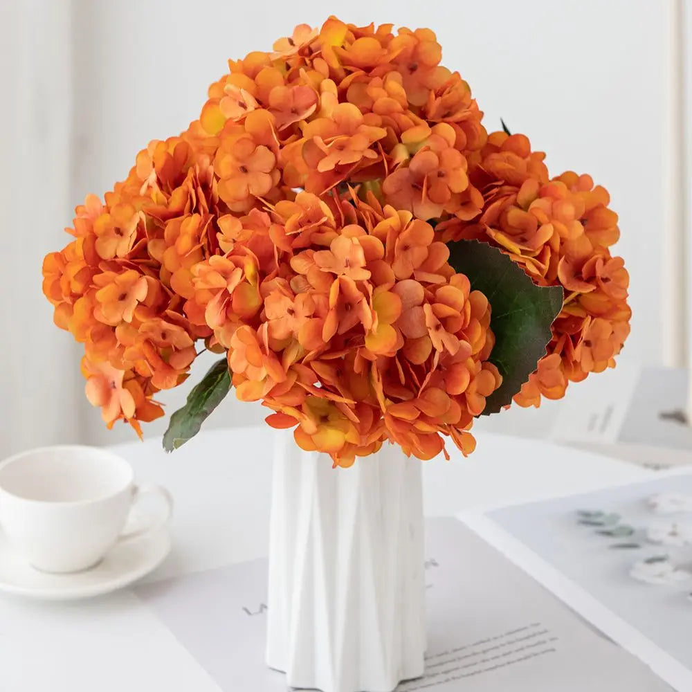 Artificial Hydrangea silk Flowers Home Room vases table Accessories Wedding wall Diy gift box Bridal Bouquet Holiday Party Decor