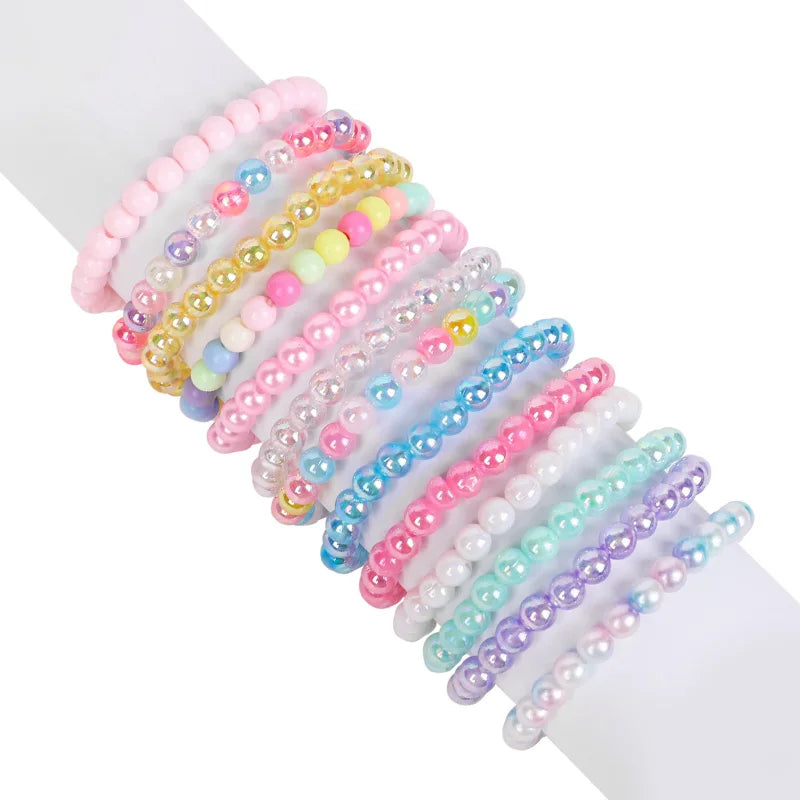 10-50Pcs Colorful Beads Bracelet Kids Girls Birthday Party Favors Goodie Pinata Filler Baby Shower Wedding Guest Treat Gifts