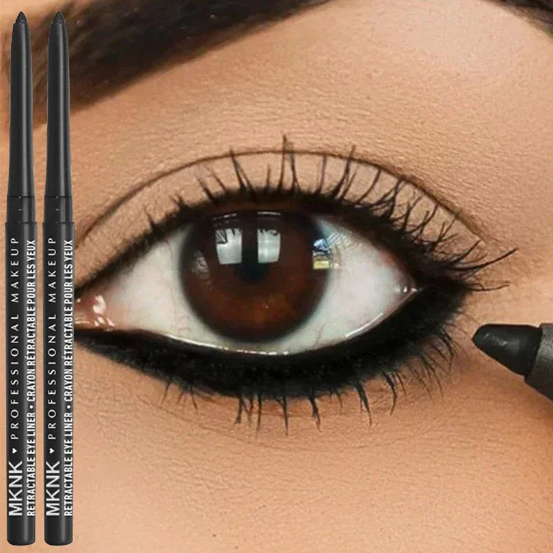 Black Waterproof Eyeliner Pencil Smooth Matte Eye Liner Smudge-proof Liquid Eyeliner Pen Lasting &beginner-friendly Eye Makeup