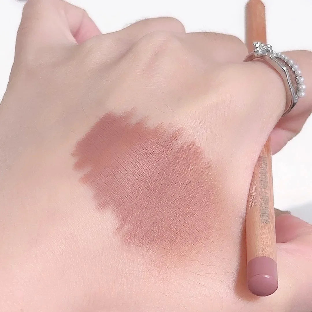 Bean Paste Pink Lip Liner Pen Professional Lip Liner Pencil Velvet Matte Lip Non-stick Cup Nude Lipstick Pen Contour Line Makeup