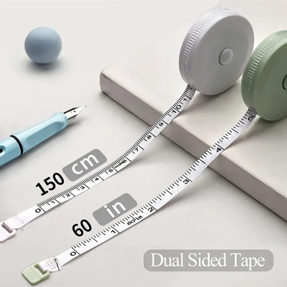 Double Scale Ruler Plastic Roll Tape Mini Tape Measure Accurate Measurement for Weight Loss Body Measurement Sewing Tailor Craft