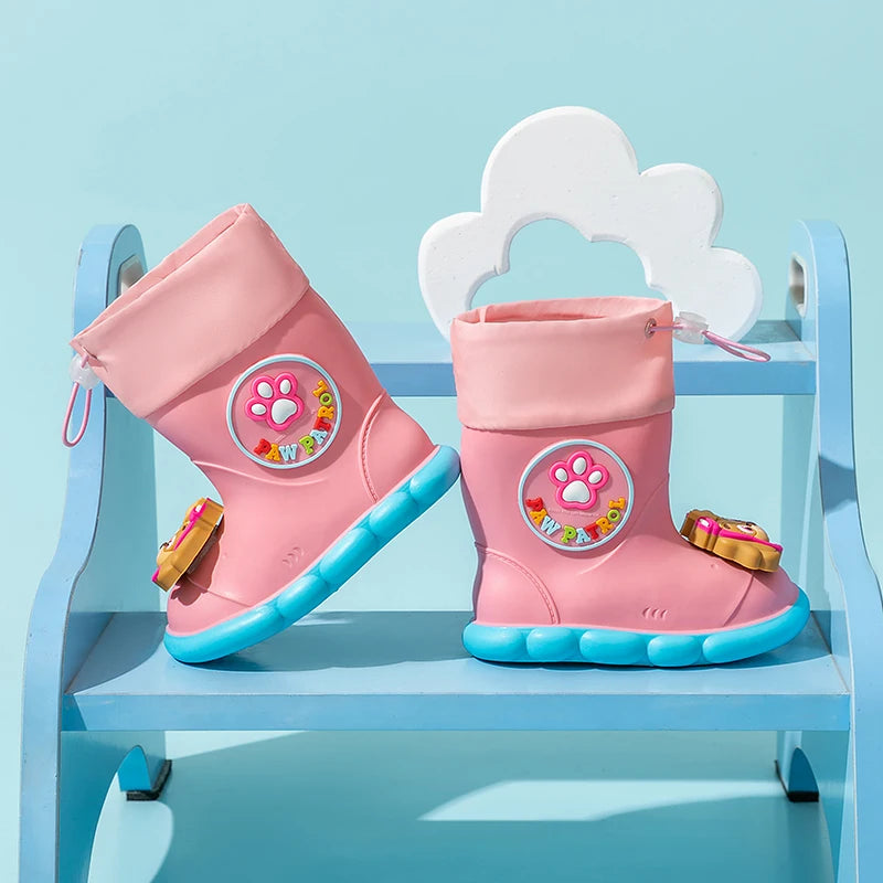 PAW Patrol Children Rain Boots Baby Boys Girl EVA Non-slip Outdoor Cartoon Dogs RainFashion Toddler Kids Outdoor Waterproo boots