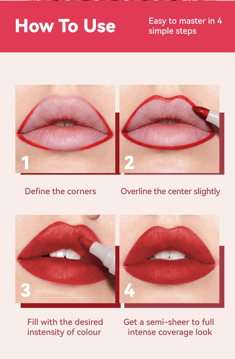 Nude Brown Matte Lipstick Marker Pen Solid Lip Gloss Waterproof Long Lasting Lipstick Pencil Lip Liner Pen Lips Makeup Cosmetics