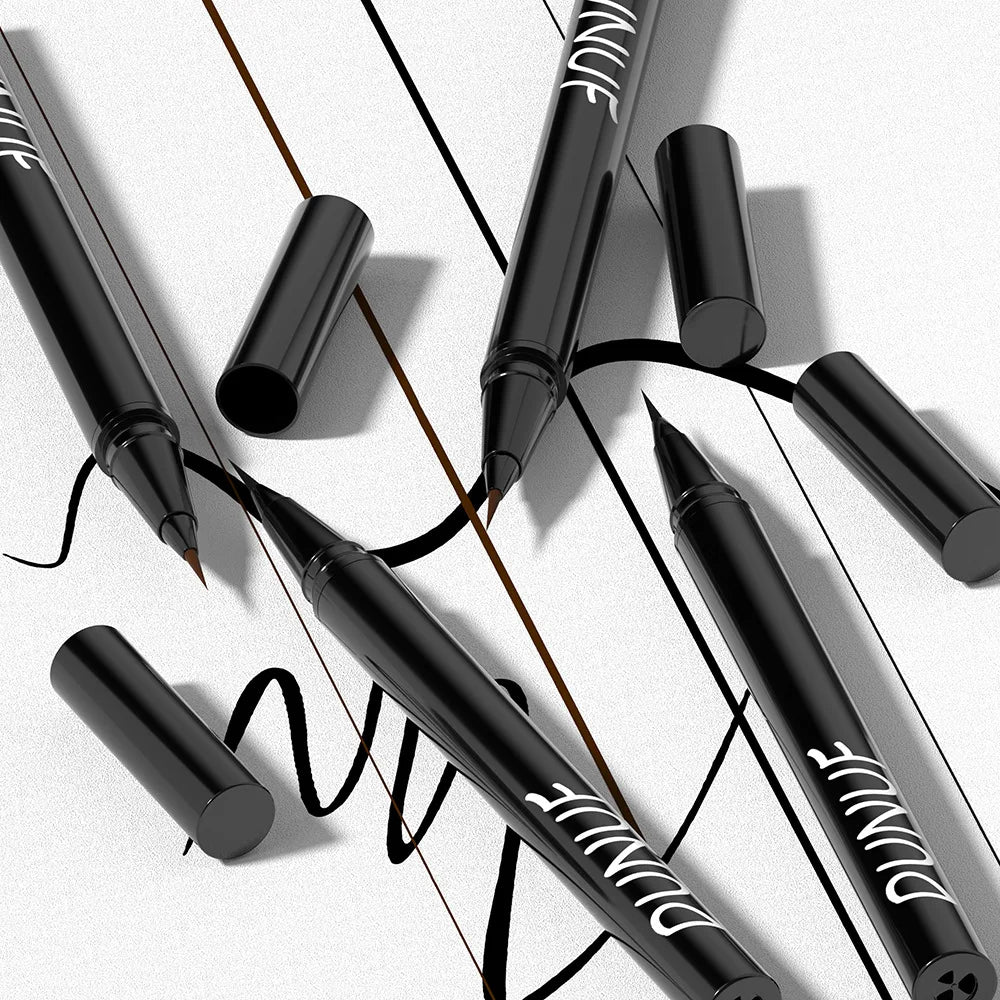2 Colors Lasting Liquid Eyebrow Pencil Ultra-fine Waterproof Sweatproof Fast Drying Liquid Eyebrow Eyeliner Pen Makeup Cosmetics