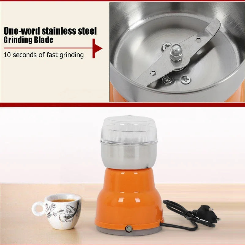 EU Plug Multifunctional Home Electric Coffee Grinder Electric Kitchen Cereals Nuts Beans Spices Grains coffee Machine