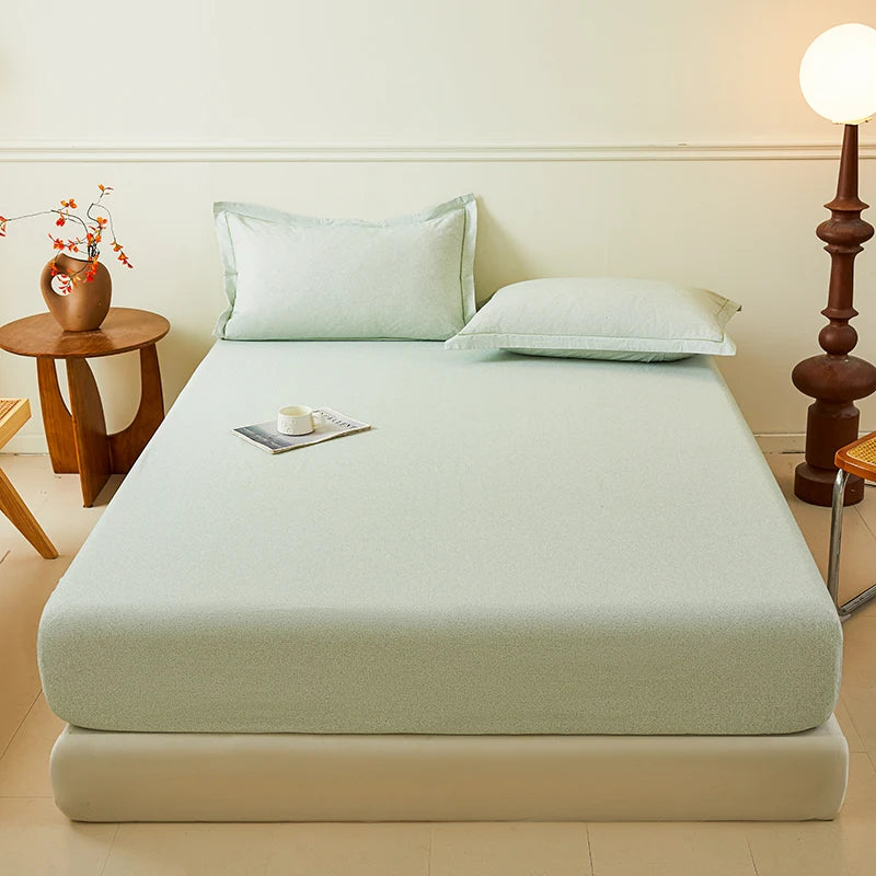 100% Cotton Bedsheet Floral Style Bed Cover High Quality Fitted Sheets Skin-friendly Bed Linen (Pillowcase Need Order)