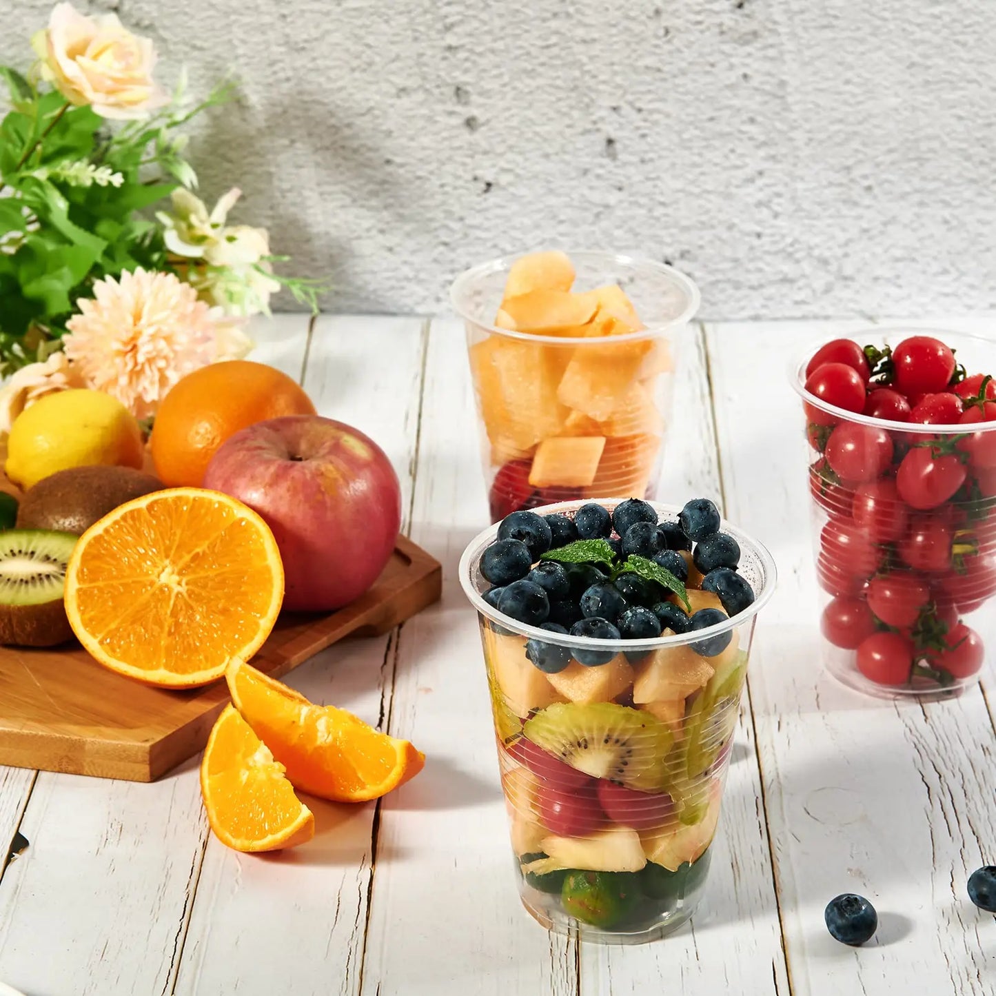 100/50PCS Disposable Clear Plastic Cup Outdoor Picnic Birthday Kitchen Party Disposable Plastic Cups for Wedding Christmas 200ml