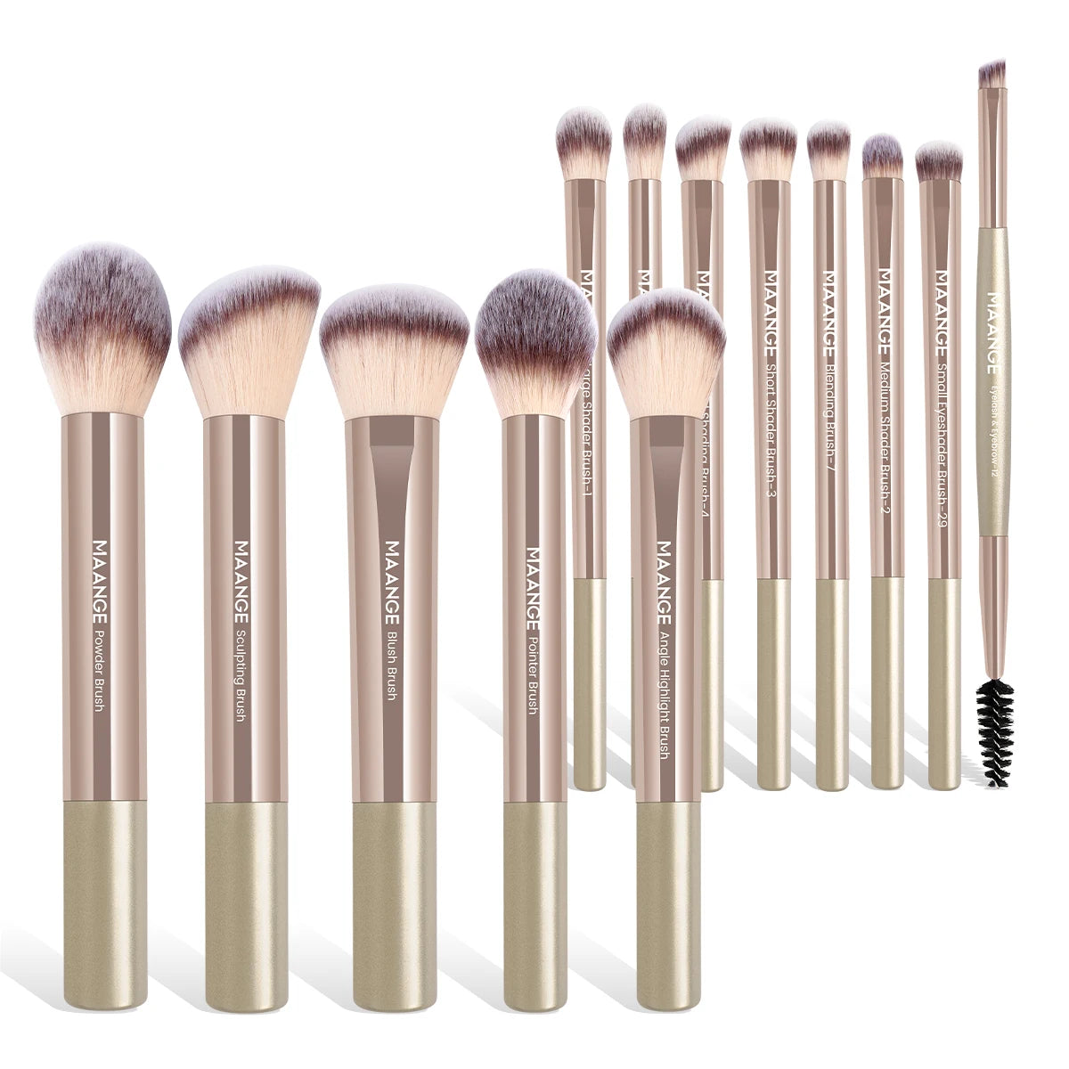 MAANGE 13PCS Makeup Brush Set Foundation Concealer Powder Eyeshadow Blush Brush Kabuki Blending Cosmetic Beauty Tool for Face