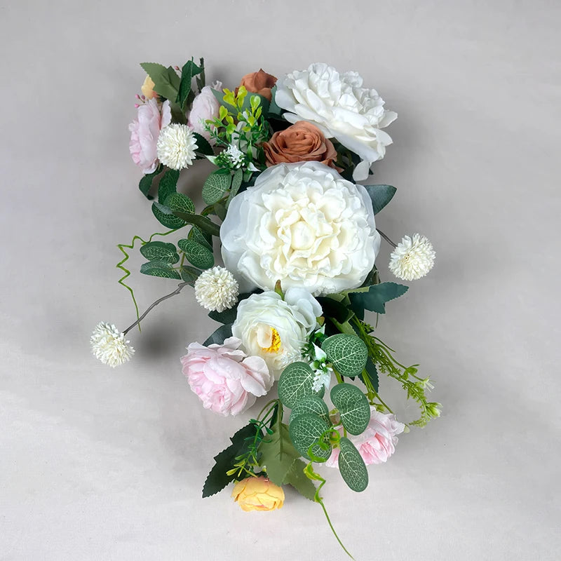 Artificial Flowers For Wedding Decoration Welcome Sign Decor Flower Guid Sign Wedding Props Floral Arrangement Flower Row