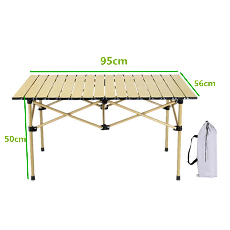 Coffee Tables Outdoor camping Portable aluminum alloy folding table detachable panel barbecue table mobile kitchen picnic table