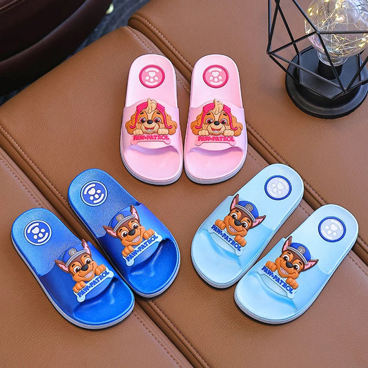 Authentic PAW PATROL Children's Slippers Boys Girls Summer Non-slip Beach Shoes Indoor Bathroom Slippers
