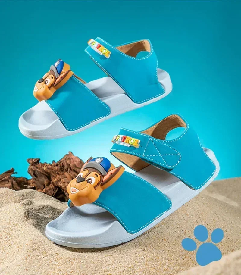 PAW PATROLs Anime Cartoon Sandals Outdoor Comfortable Non-slip Breathable Sandals Heel Strap Shoes for Boys and Girls Gift Toy