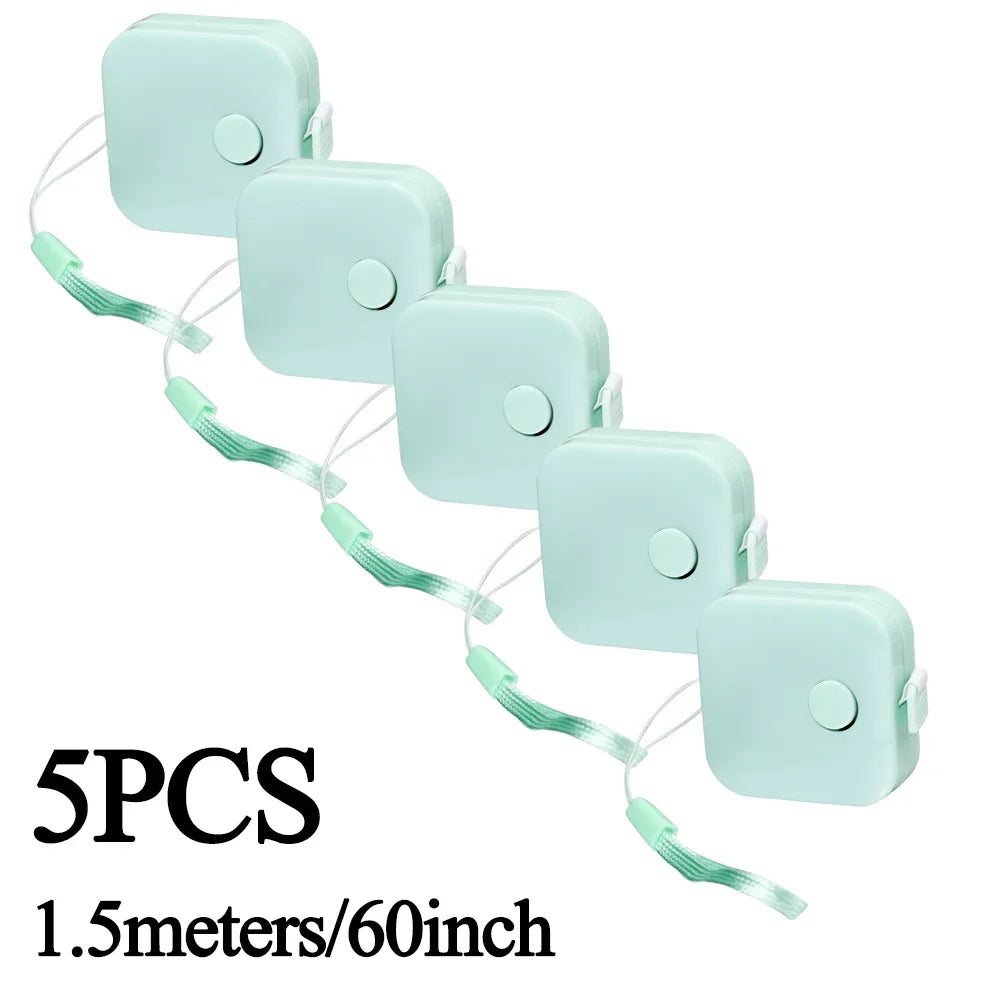 Double Scale Ruler Plastic Roll Tape Mini Tape Measure Accurate Measurement for Weight Loss Body Measurement Sewing Tailor Craft