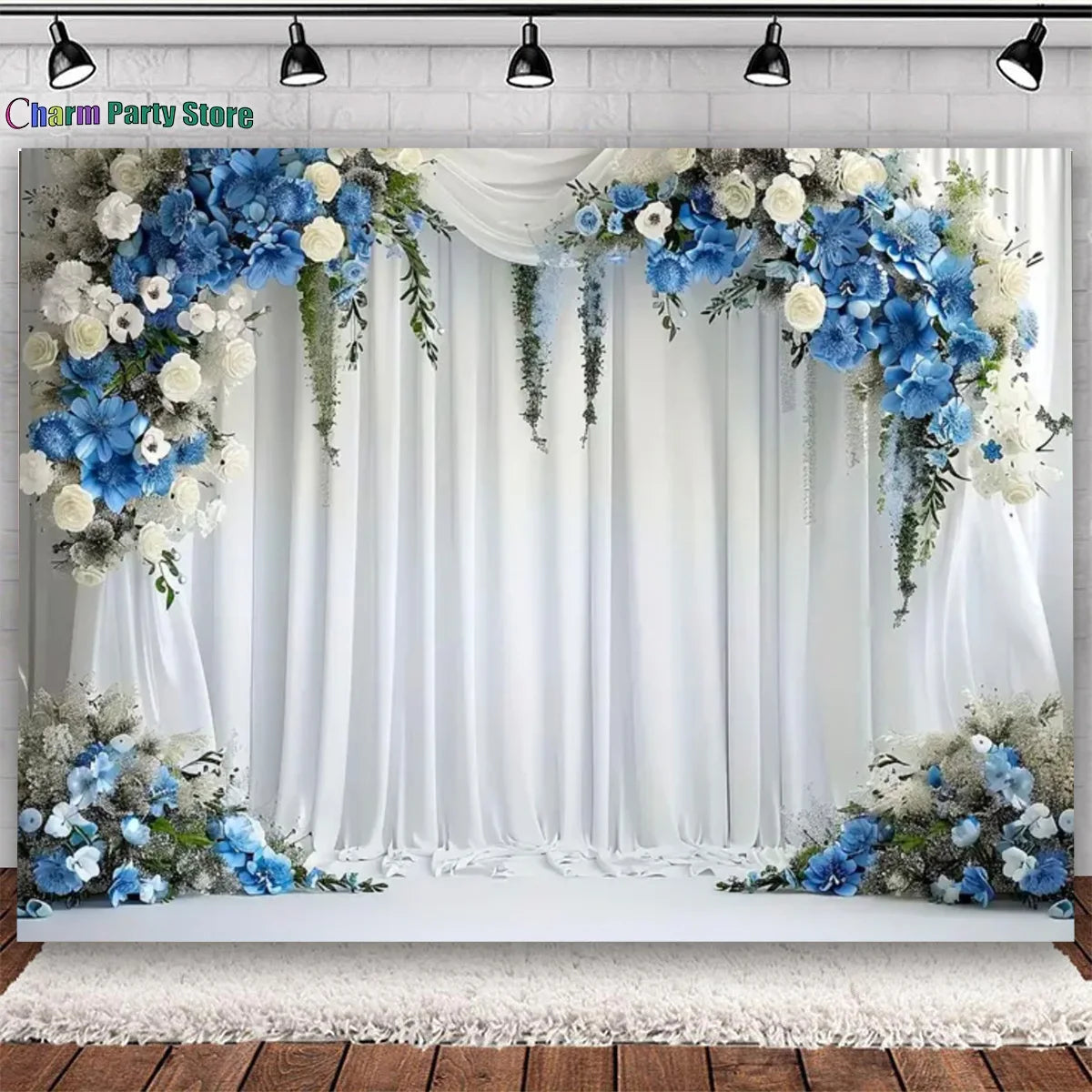 Charm Wedding Backdrop Palace Room Window Curtain Flower Theme Adult Birthday Party Pregnant Portrait Decor Background Photo kid