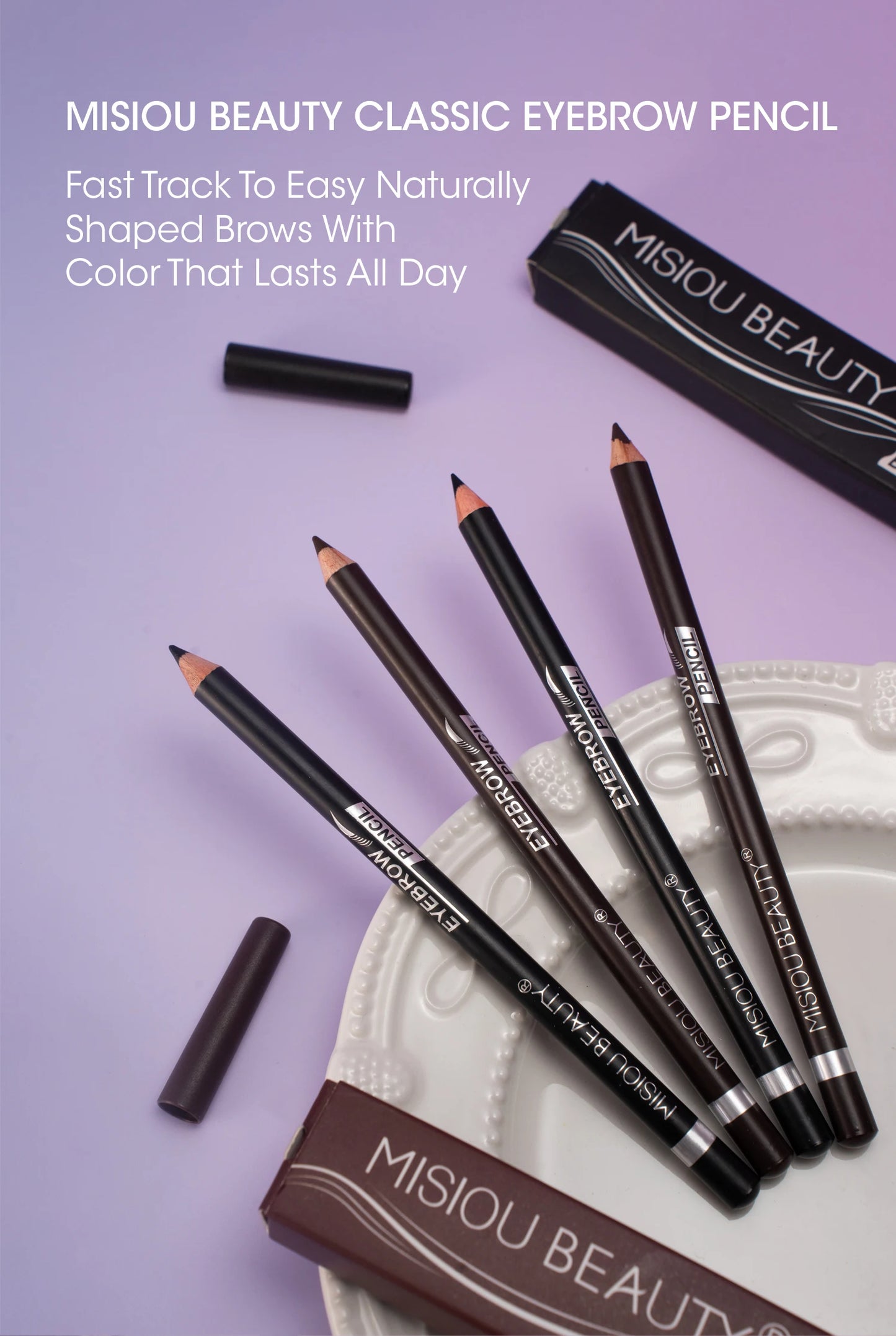 2 Colors Long Lasting Eyebrow PencilWaterproof and SweatproofNot easily smudgedWild EyebrowWooden Hard Core Eyebrow Pencil