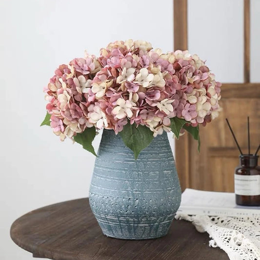 Artificial Hydrangea silk Flowers Home Room vases table Accessories Wedding wall Diy gift box Bridal Bouquet Holiday Party Decor