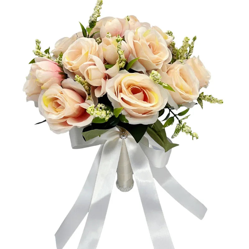 Wedding Romantic Bouquet Love Crystal pendant Hand Bouquet Bride for Wedding Decoration Valentine's Day Confession Party Church