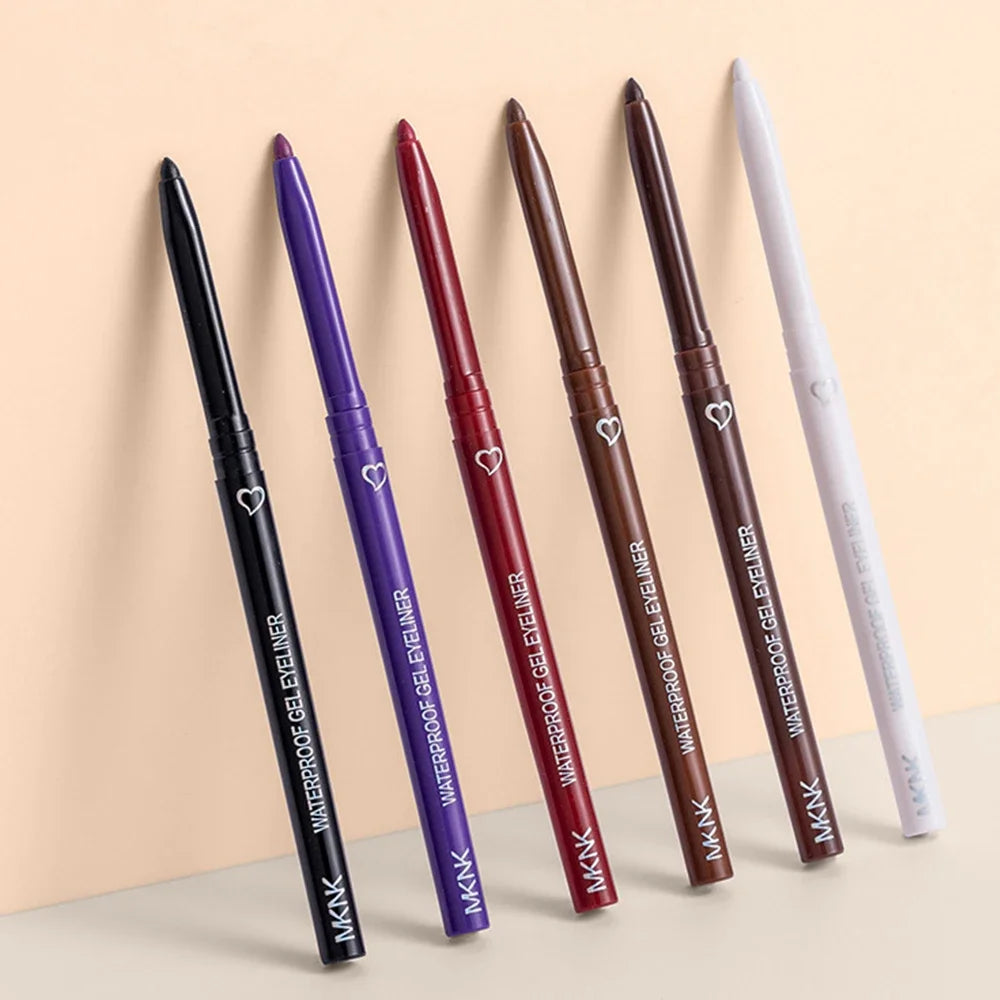 Waterproof Eyeliner Pen White Black Brown Long Lasting Quick-drying Pencil Not Blooming Liquid Eyeliner Gel Eyes Makeup Cosmetic