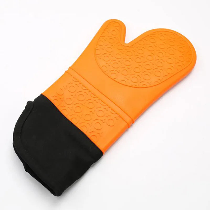 1pc Insulated Oven Gloves Silicone Heat-proof Gloves Oven Mitts Microwave Oven Baking Tools Household Kitchen Bar Bakeware